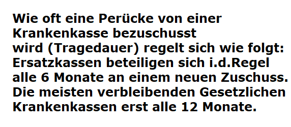 perücke krankenkasse wie oft