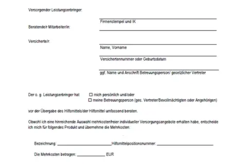 Was ist eine Mehrkostenerklärung