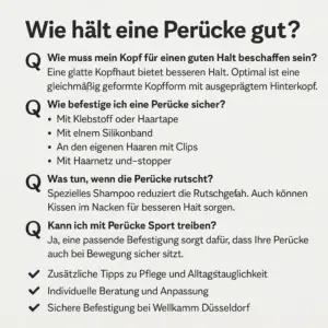 Wie hält eine Perücke
