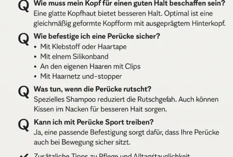 Wie hält eine Perücke