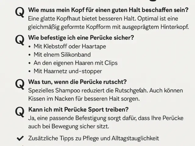 Wie hält eine Perücke