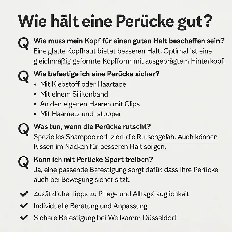 Wie hält eine Perücke eigentlich?