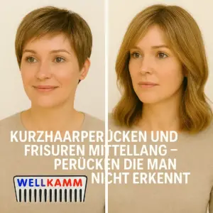 Kurzhaarperücken und Frisuren mittellang – Perücken die man nicht erkennt
