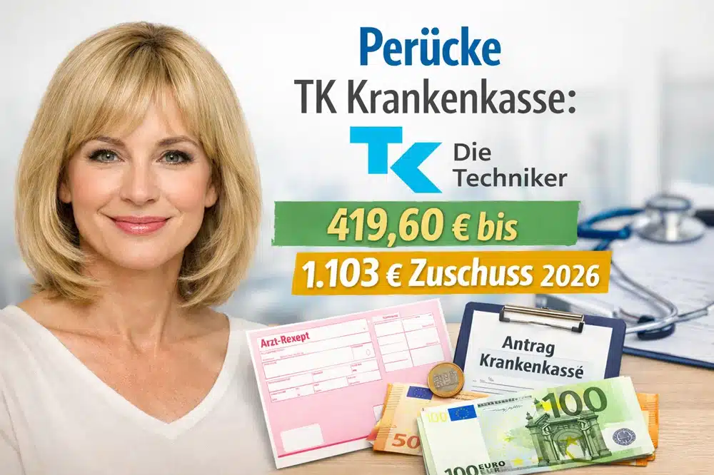 Perücke TK Krankenkasse: 419,60 € bis 1.103 € Zuschuss 2026