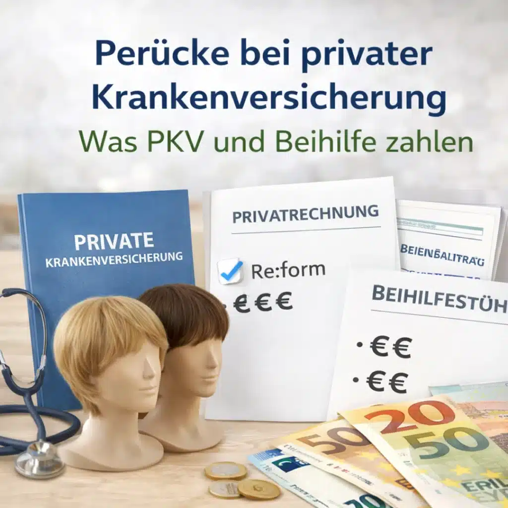 Perücke bei privater Krankenversicherung – Was PKV und Beihilfe zahlen