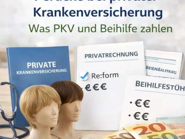 Perücke bei privater Krankenversicherung – Was PKV und Beihilfe zahlen