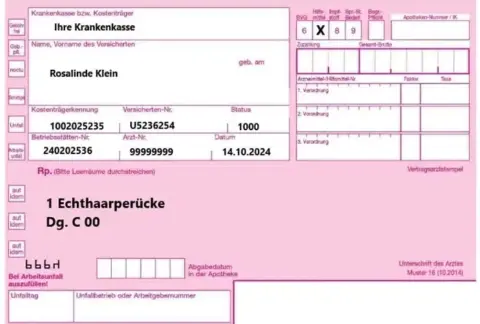 Perücke auf rezept